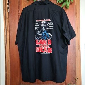 Land of the Dead Men Black Button Up size XXL